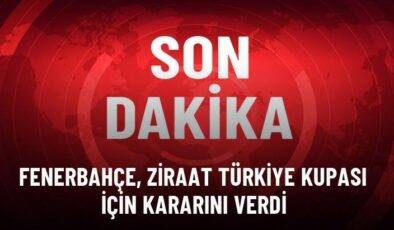 Fenerbahçe, Ziraat Türkiye Kupası için kararını verdi