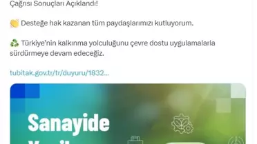 Yeşil Dönüşüme 444 Milyon TL Destek
